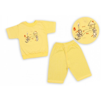 Detské pyžamko Terjan - krémové / žlté