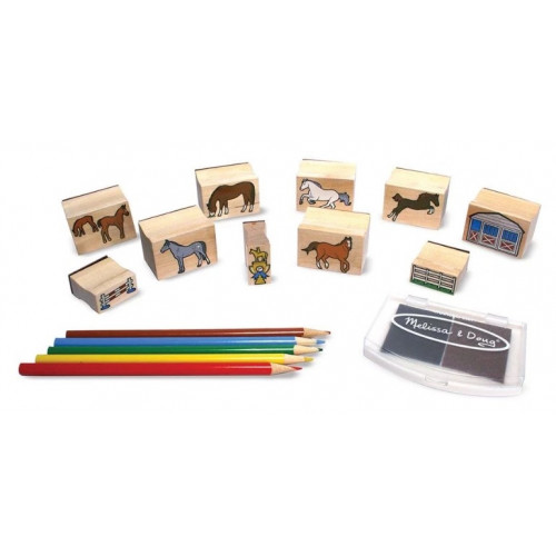 Drevené pečiatky v krabici Melissa&Doug - Horses