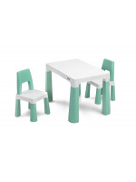 Súprava detského nábytku TOYZ MONTI 1+2, mätová/biela