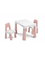 Súprava detského nábytku TOYZ MONTI 1+2, ružová/biela