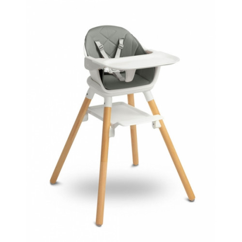 Multifunkčná jedálenská stolička, stolček Bravo, sivá