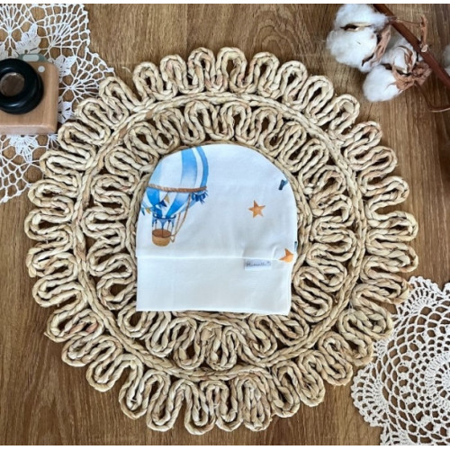 Dojčenská čiapočka Mamatti, Balón - biela, veľ. 62