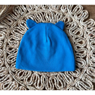 Dojčenská čiapočka s uškami Mamatti, Balón - modrá, veľ. 74