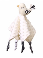 Prítulníček, maznáčik/šustík minky, Little Birdie, 25 x 25 cm