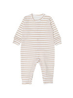 Dojčenský overálek, pyžamko bez šľapiek, bavlna Prúžok, béžový, veľ. 68