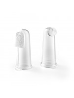 Silikónové zubné kefky pre bábätká na prst, 2ks s boxíkom