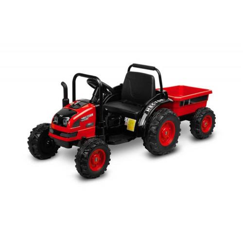 Aku záhradný traktor pre deti, červený