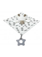 Prítulníček, maznáčik s hryzátkom Žirafka - šedá, biela