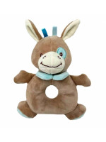 Plyšové hrkálka Somárik - hnedá