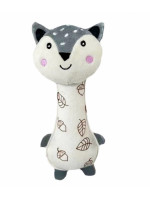 Látková hračka pískacia, Lišák, 17 cm, krémová