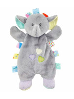 Plyšová edukačná hračka Slon, 17 cm, šedá