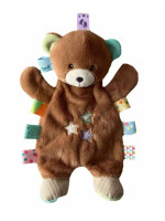 Plyšová edukačná hračka Medvedík, 17 cm, hnedá