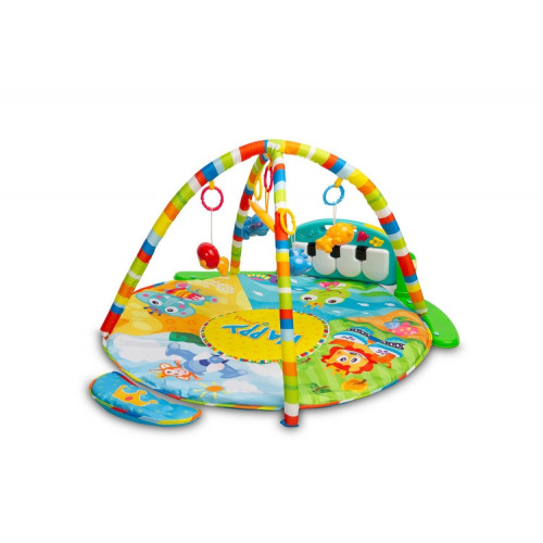 Vzdelávacia edukačná hracia podložka s hrazdičkou a so zvukmi, Safari