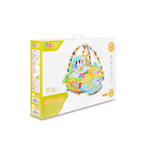 Vzdelávacia edukačná hracia podložka s hrazdičkou a so zvukmi, Safari