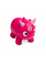 Skákacie Dino s pumpičkou, pink