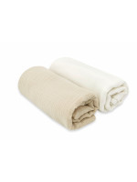 Mušelínové plienky Nature, 80x80, béžová, smotanová - 2ks