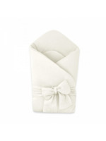 Elegantná mušelínová zavinovačka s viazaním Nature, 75x75 cm, smotanová