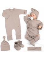 Rastúci rebrovaný overálek, čiapočka a topánočky, 3D, Nature - toffi