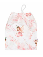 Vrecko na prezuvky 40x32cm, bavlna, Elfí Víla biela/ružová