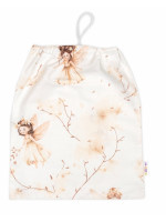 Vrecko na prezuvky 40x32cm, bavlna, Elfí Víla biela/bežová