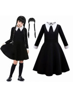 Detský kostým Wednesday classic s parochňou 104-110 S
