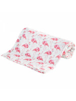 Bambusová mini plienka lux, 30x30cm, Plameniak