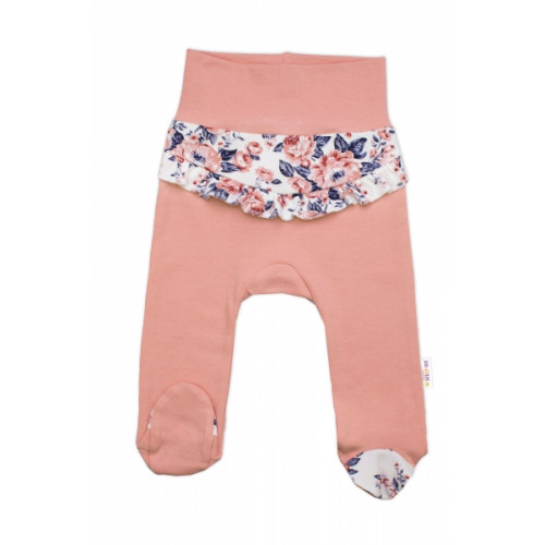 Bavlnená sada 2D, body + polodupačky Ružičky, púdrovo ružová, veľ. 68