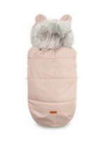 Zimný fusák s kožušinou 100x50cm, púdrovo ružový