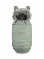 Zimný fusák s kožušinou 100x50cm, šalviovo zelený