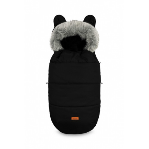 Zimný fusák s kožušinou 100x50cm, čierny