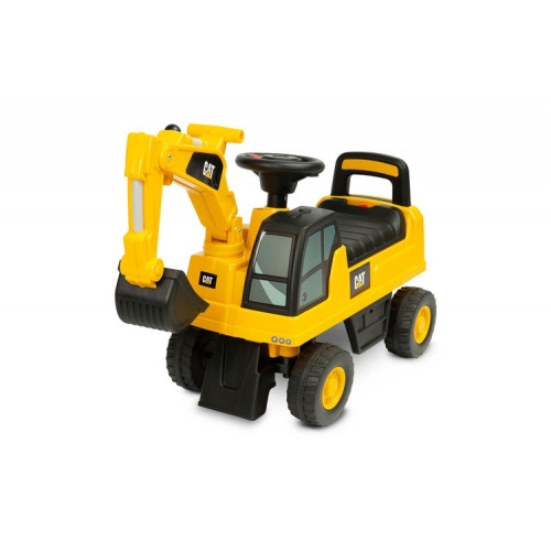Odrážadlo, bager CAT, žlté