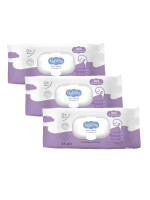 Výhodné balenie - Vlhčené čistiace obrúsky s levanduľou - 3x - 64 ks