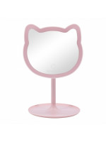 Kozmetické zrkadlo s ľad podsvietením, Pink Cat