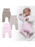 Rastúca výhodná sada, 3x polodupačky pre bábätko Nature - ružová/béžová/taupe, veľ. 62/68