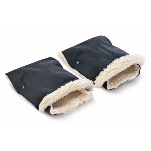 Rukávniky ku kočíku, vlna - čierne