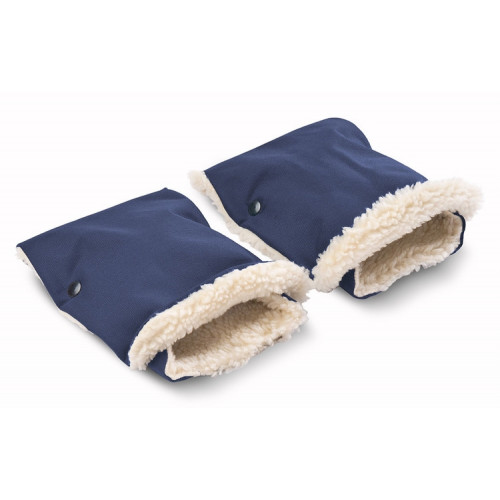 Rukávniky ku kočíku, vlna - modré