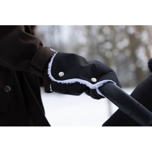 Rukávniky ku kočíku, vlna - šedé