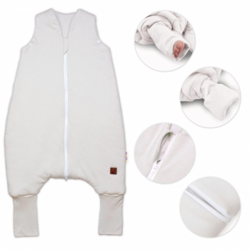 Teplý spací vak so zahrnovacími nohavičkami, Soft Hand Made, bežový, veľ. S