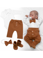 4D sada pre chlapčekov Baby Elegán - karamelová, veľ. 68