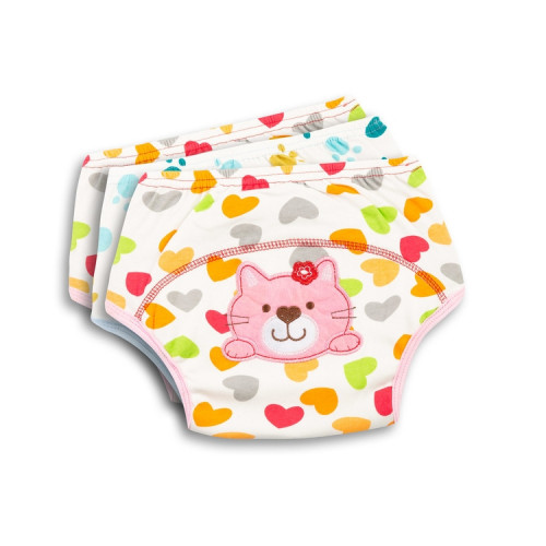 Tréningové nohavičky s výšivkou, girl - 3ks v balení