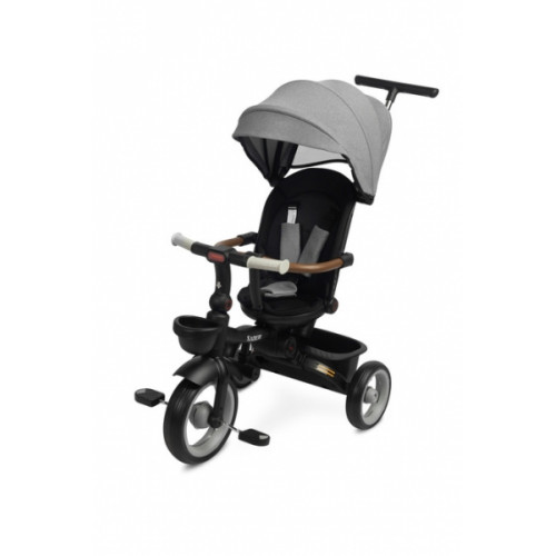 Multifunkčná detská trojkolka SABER - šedá, čierna
