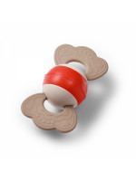 Hrkálka, hryzátko pre bábätko so zvukom Gulička - pastel