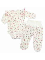 Zavinovacie body + polodupačky, 2D sada, Amélia, biela/ružová