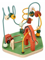 Edukačná drevená presúvačka s labyrintom Farma