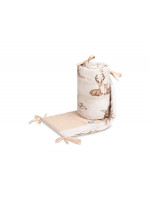 Mantinel do postieľky, mušelín, bavlna - Zábava v lese, béžový