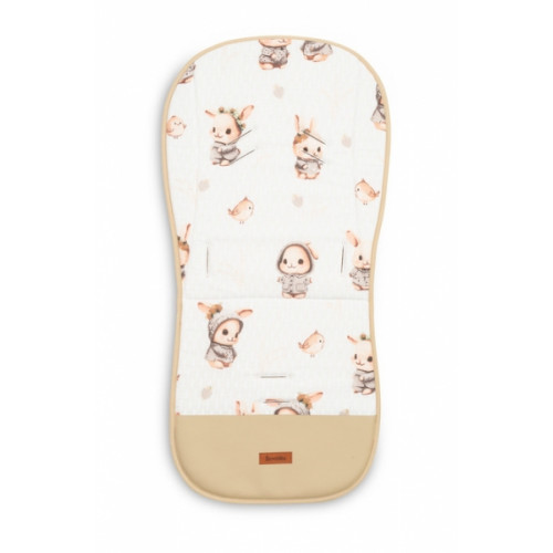 Vložka do kočíka, mušelín, Králičci, béžová