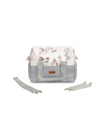 Taška ku kočíku, ekokoža, Dráčik modrý, jeans