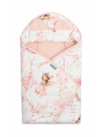 Zavinovačka 2v1 do autosedačky, kočíka, mušelín, bavlna - Víla Ema, ružová, biela