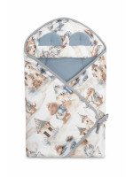 Zavinovačka 2v1 do autosedačky, kočíka, mušelín, bavlna - Dráčik modrý, jeans