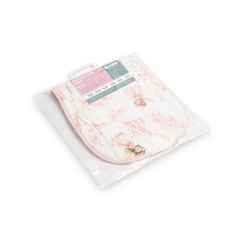 Vložka do kočíka, mušelín, Víla Ema, ružová